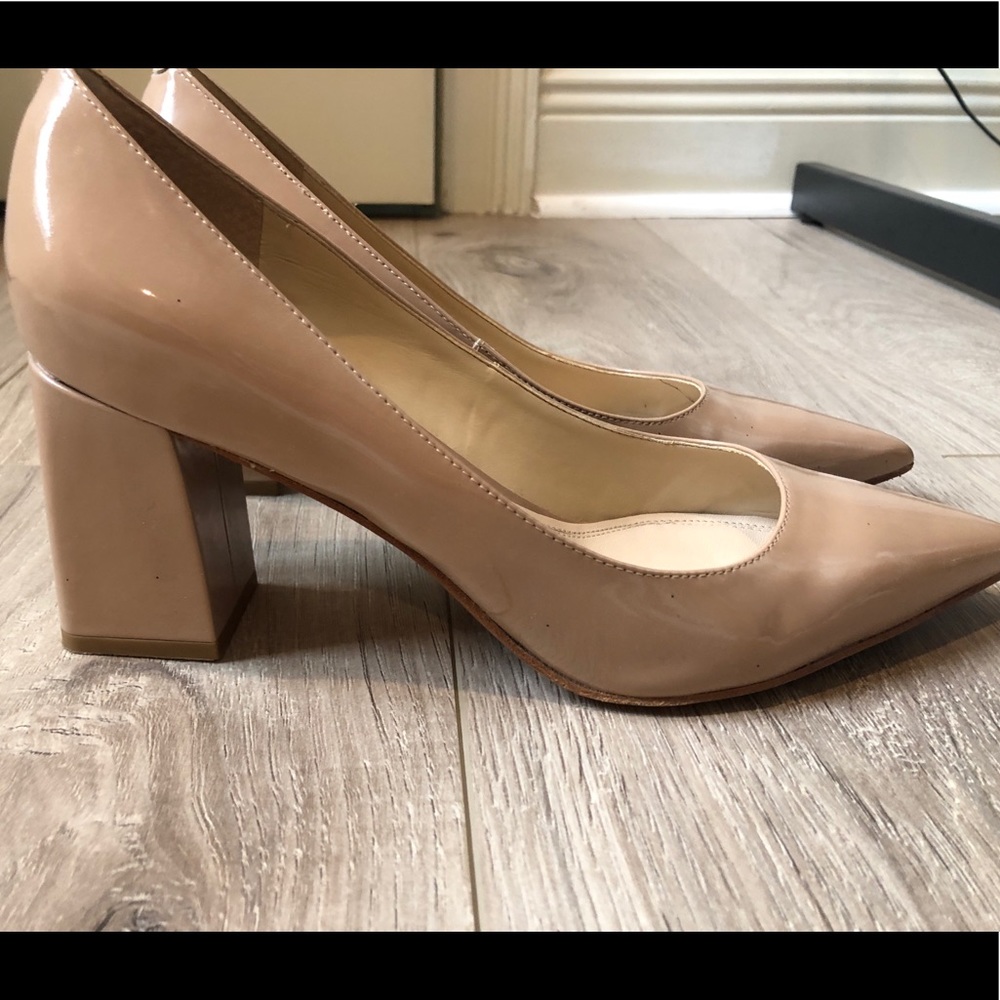 Zala block heel pointy toe pump